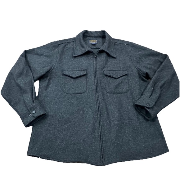 Woolrich Jackets & Blazers - Vintage Woolrich Womens Gray Full Zip Jacket Wool Blend Size XL